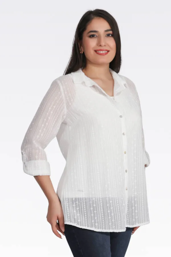 10249 NAKIŞ DETAYLI BLUZ - Romance Adana abiye elbise