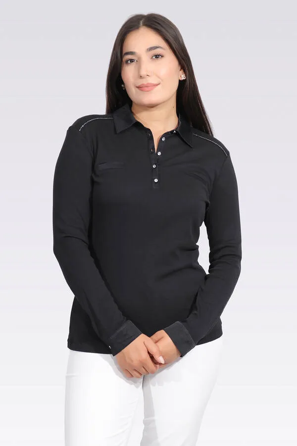 10664 SATEN GARNİLİ ŞIK ÖRME BLUZ - Romance Adana