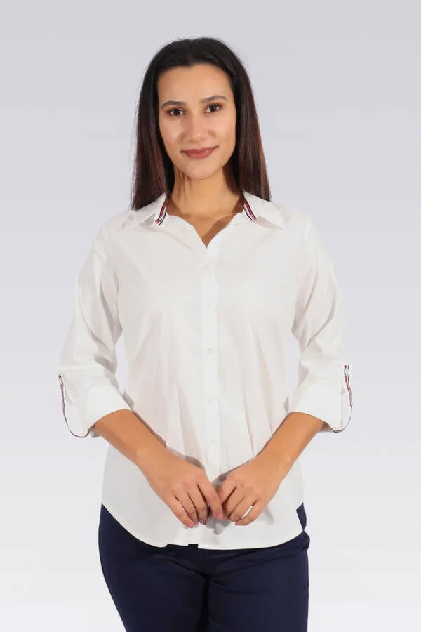 10940 ŞERİT DETAYLI SPOR GÖMLEK - Romance Adana