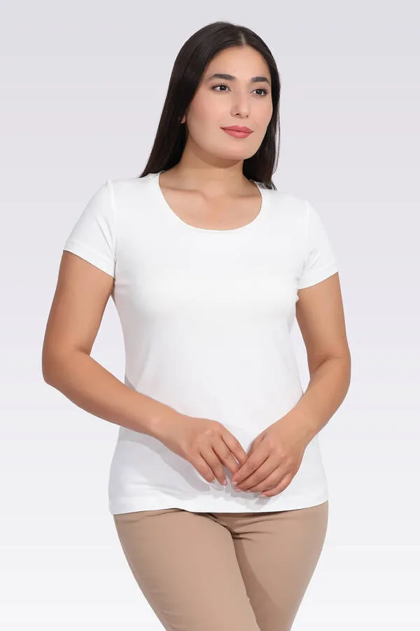 10976 BİSİKLET YAKA KISA KOL TSHİRT - Romance Adana abiye elbise