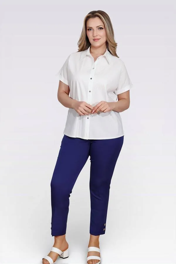 30106 ŞIK DÜĞME DETAYLI BİLEK BOY PANTOLON - Romance Adana abiye elbise