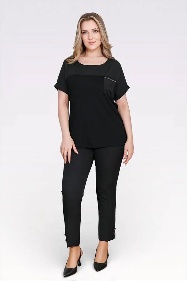 30106 ŞIK DÜĞME DETAYLI BİLEK BOY PANTOLON - Romance Adana abiye elbise