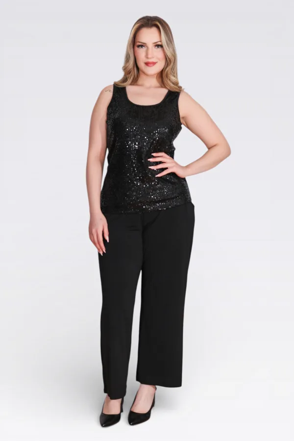 30140 BELİ LASTİKLİ RAHAT KESİM BORU PAÇA BİLEK BOY PANTOLON - Romance Adana abiye elbise