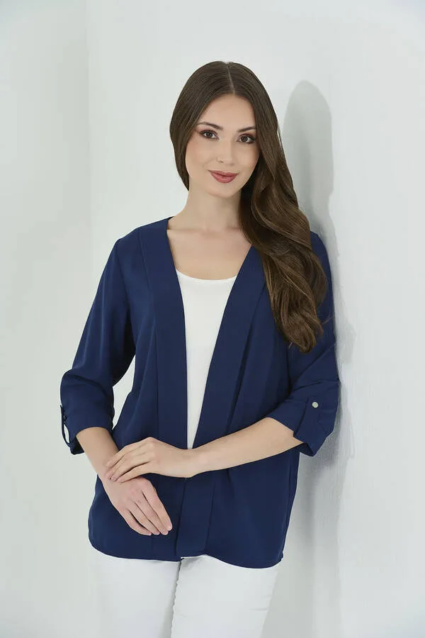 50031 TRUVAKAR KOL ÖNÜ AÇIK ASTARSIZ CEKET - Romance Adana abiye elbise